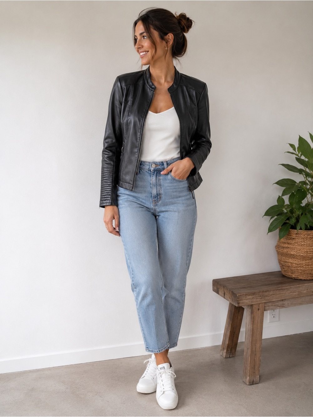 Suzy Shier Black Biker Jacket
